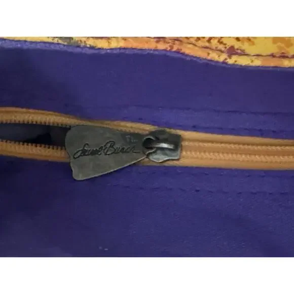 Laurel Burch Fantasticats Purse Shoulder Bag 6 Cats Zip Canvas Wood Bag Charm - Picture 12 of 15